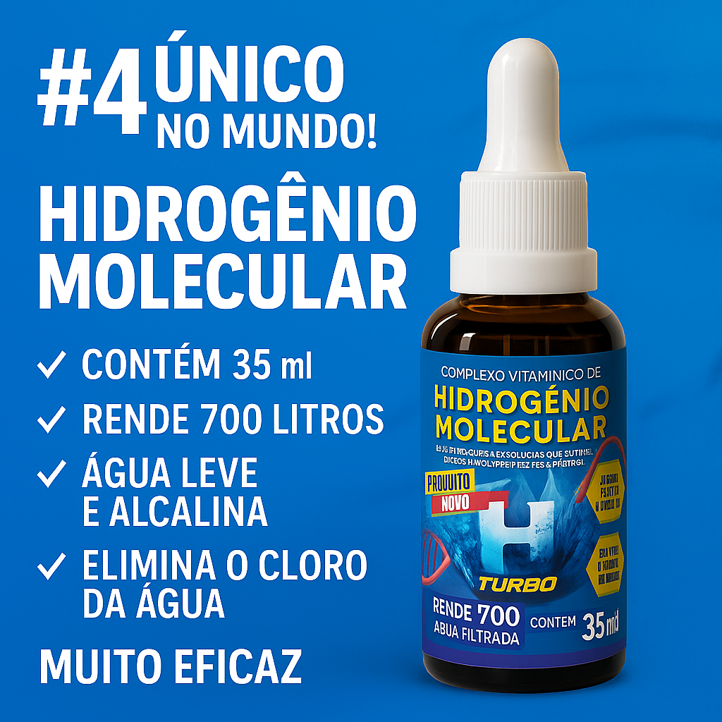 H2 Pró Gotas - elimina 100% Cloro, 90% Fluor e Neutraliza Hormonios