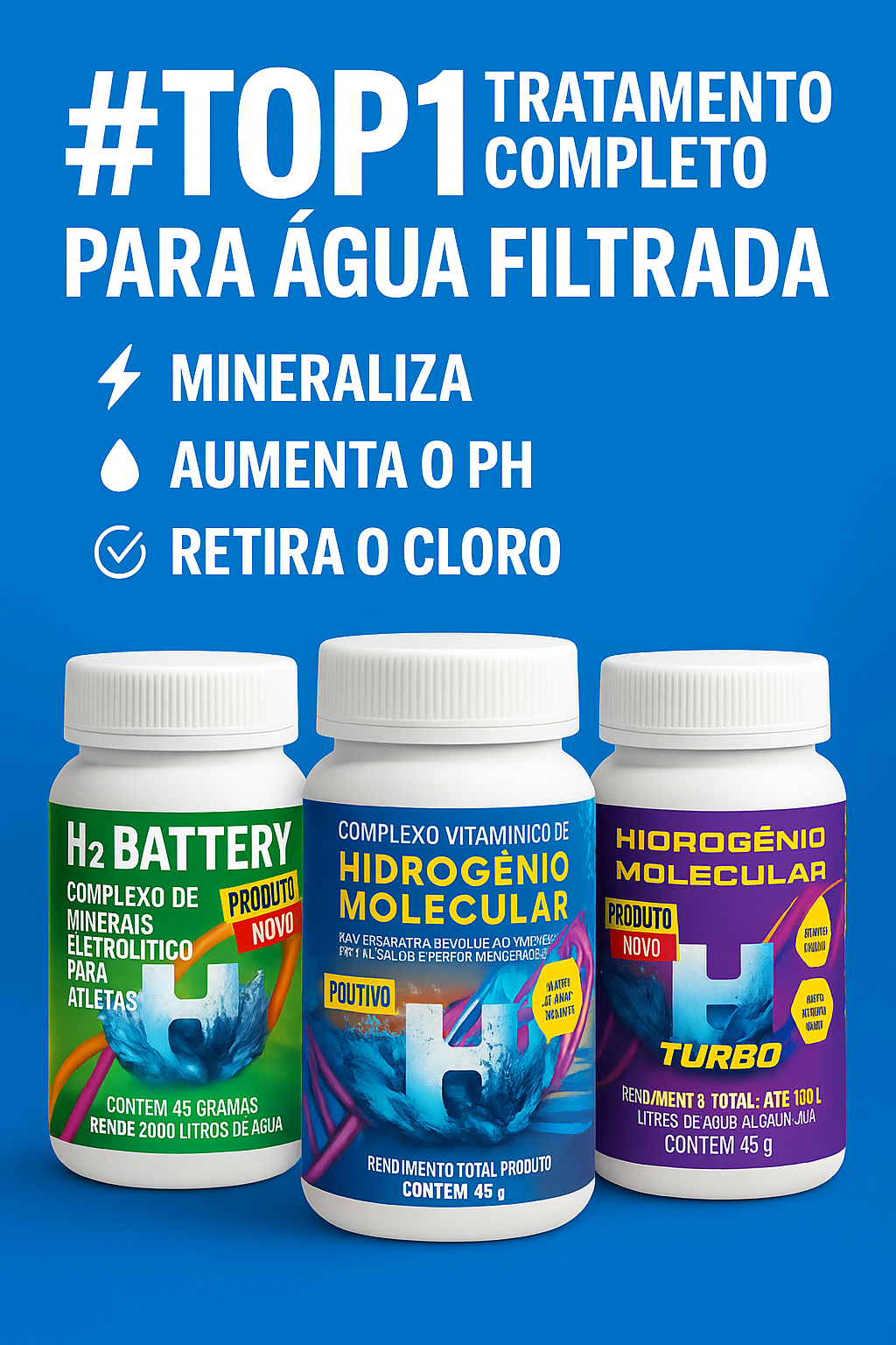 🧪 Combo Tratamento Completo da Água 1,000 litros agua