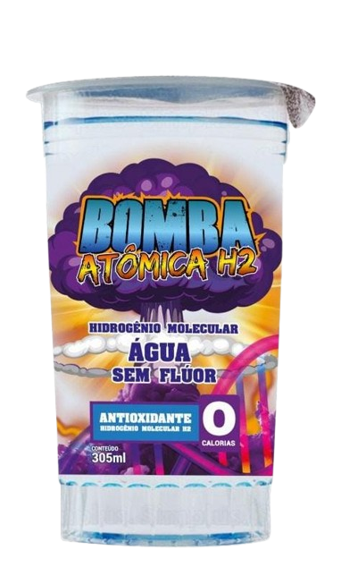 9 Copos Bomba Atômica - HIDROGENIO MOLECULAR PH10 305ML
